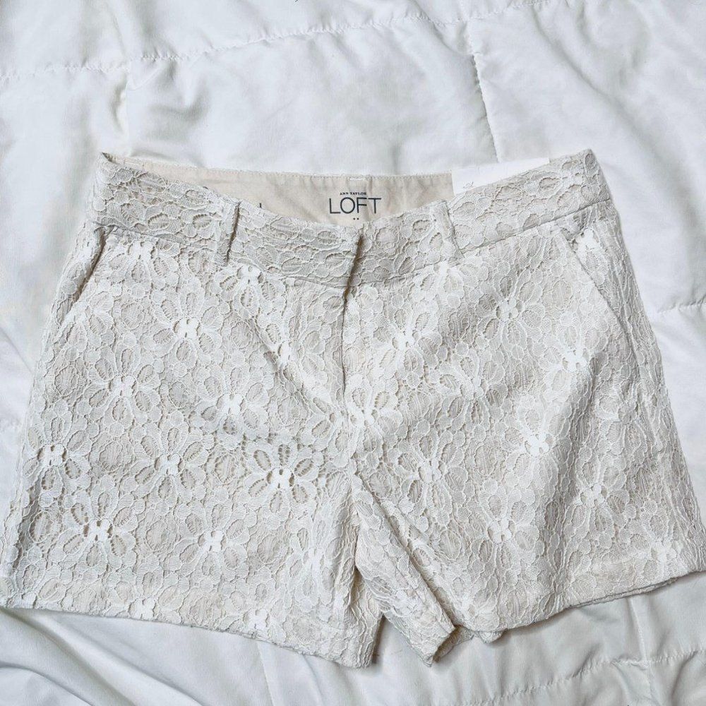 NWT Loft Boho White Cream‎ Lace Shorts